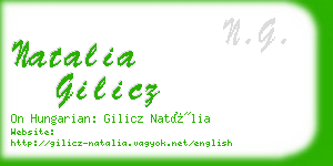 natalia gilicz business card